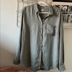 Button down long sleeve top